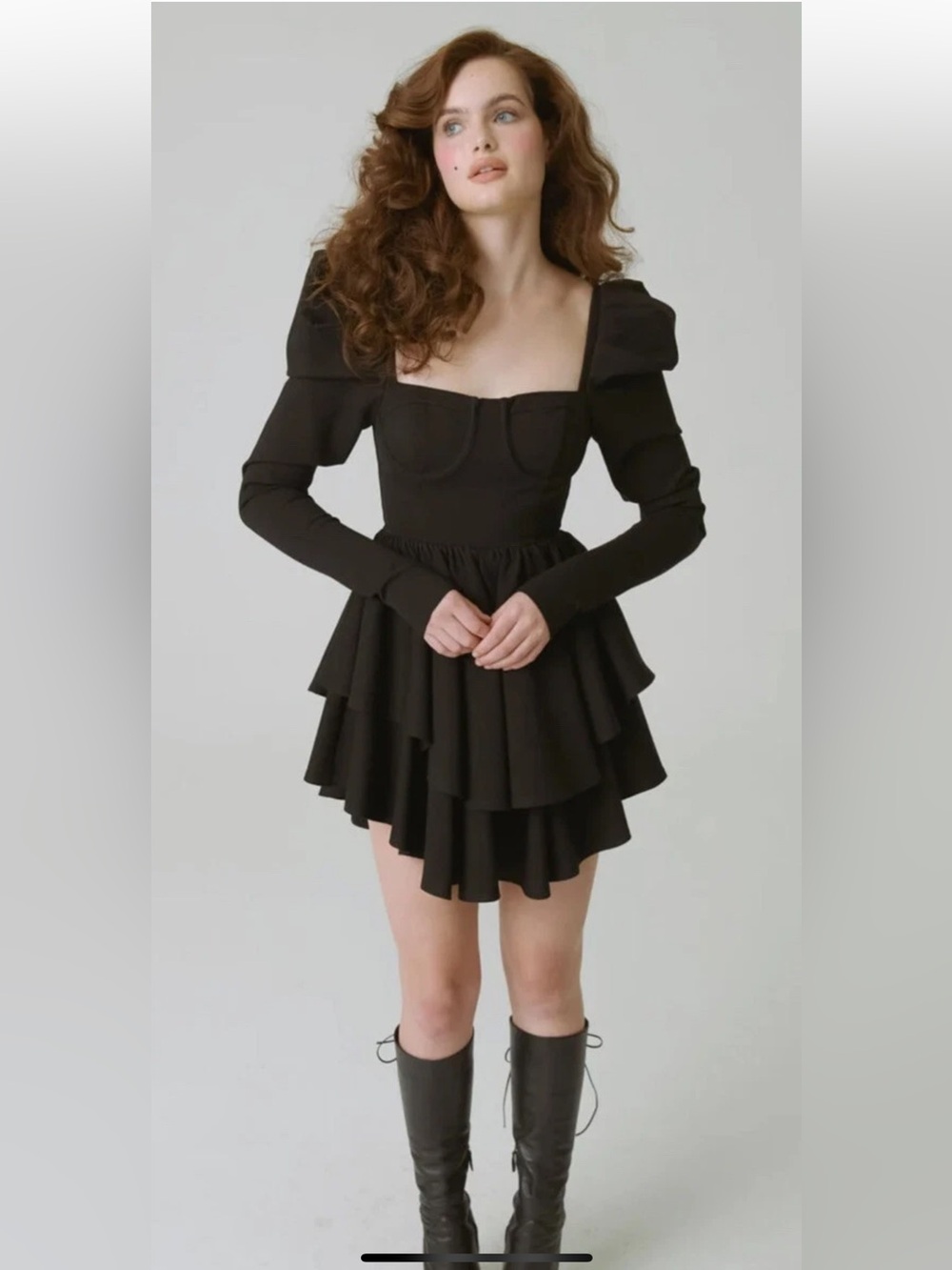 Selkie Black Boleyn Dress